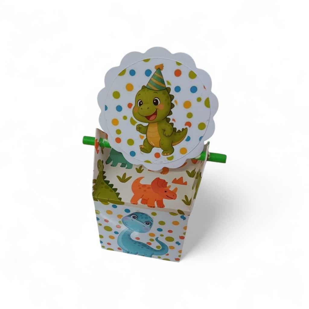 Caixa Canudo Personalizada DINOSSAURO CUTE Lembrancinha Aniversário Festa ENVIO RÁPIDO