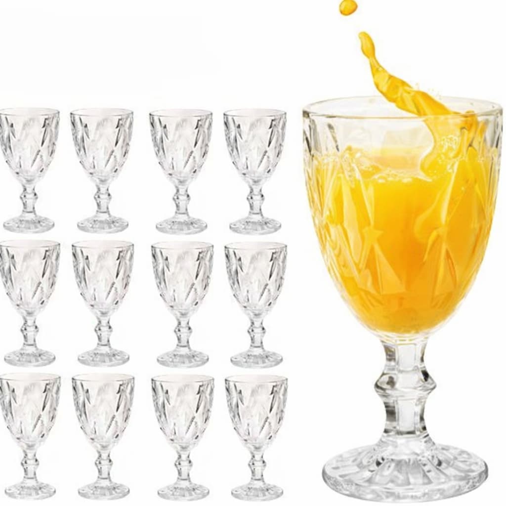 Jogo 06 Taças De Vidro 325ml Diamond Transparente