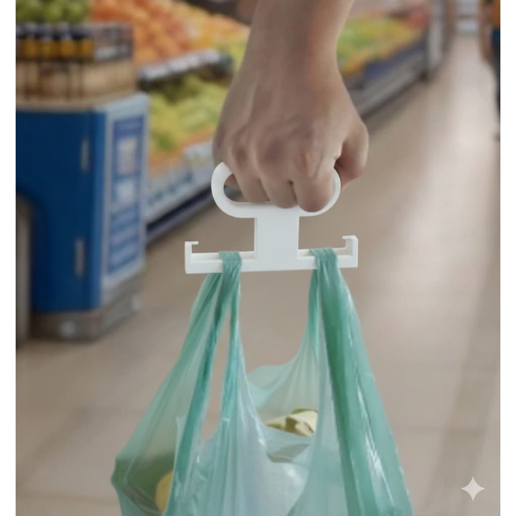 Suporte Pegador de Sacolas - Mais Conforto ao Carregar Compras