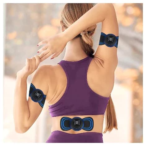 Kit Mini Massageador E Tapete Portátil Recarregável Dor Pescoço Coluna Pernas alívio da dor ferramenta ombro perna massa