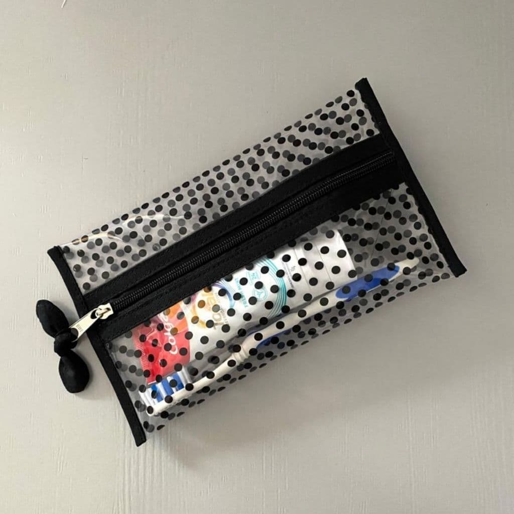 Necessaire Transparente Estojo Escova de Dente