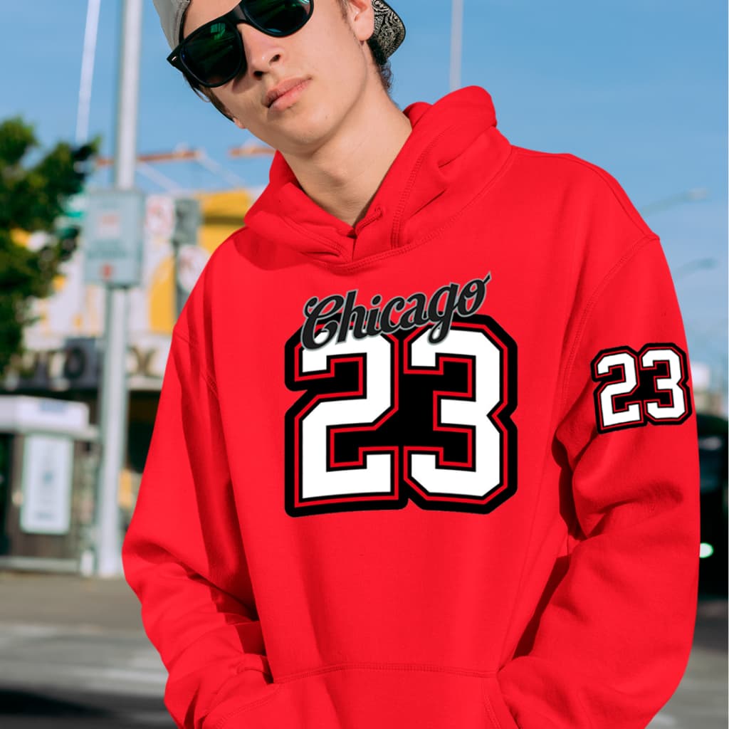Moletom Unissex Chicago 23 Com Capuz Varias Cores