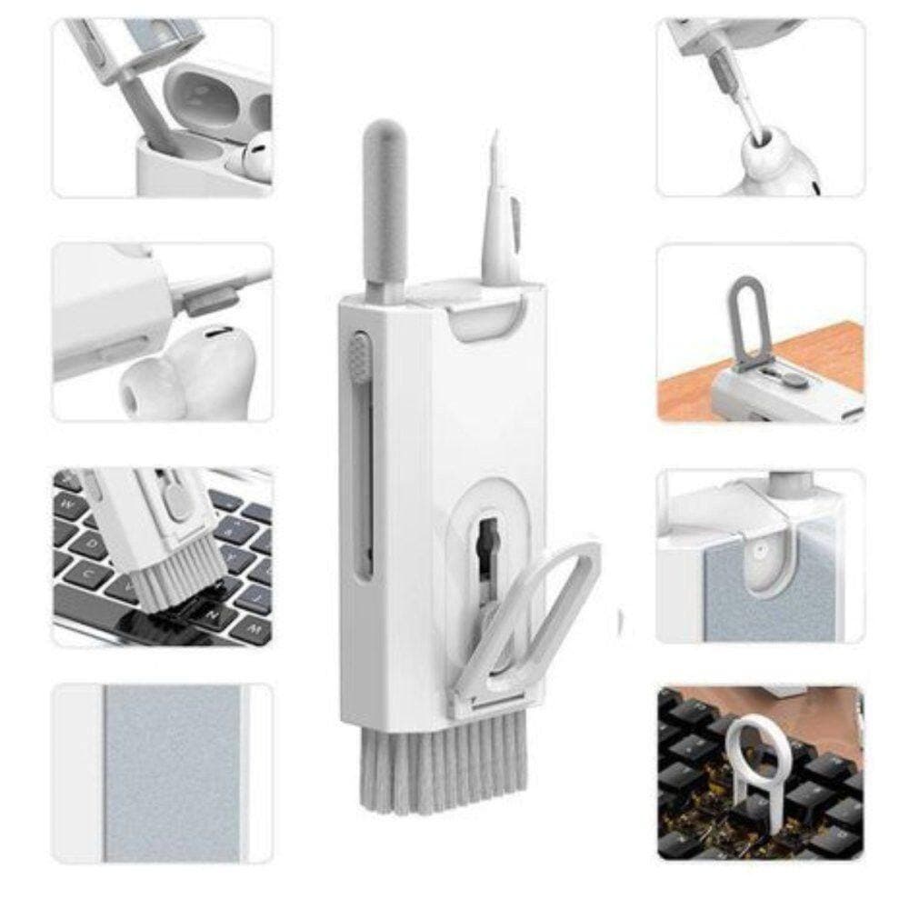 Kit de Escovas de Limpeza Multiuso Teclado Fone Celular Computador 5 em 1