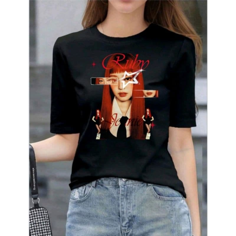 camiseta juvenil JENNIE RUBY unissex moda casual