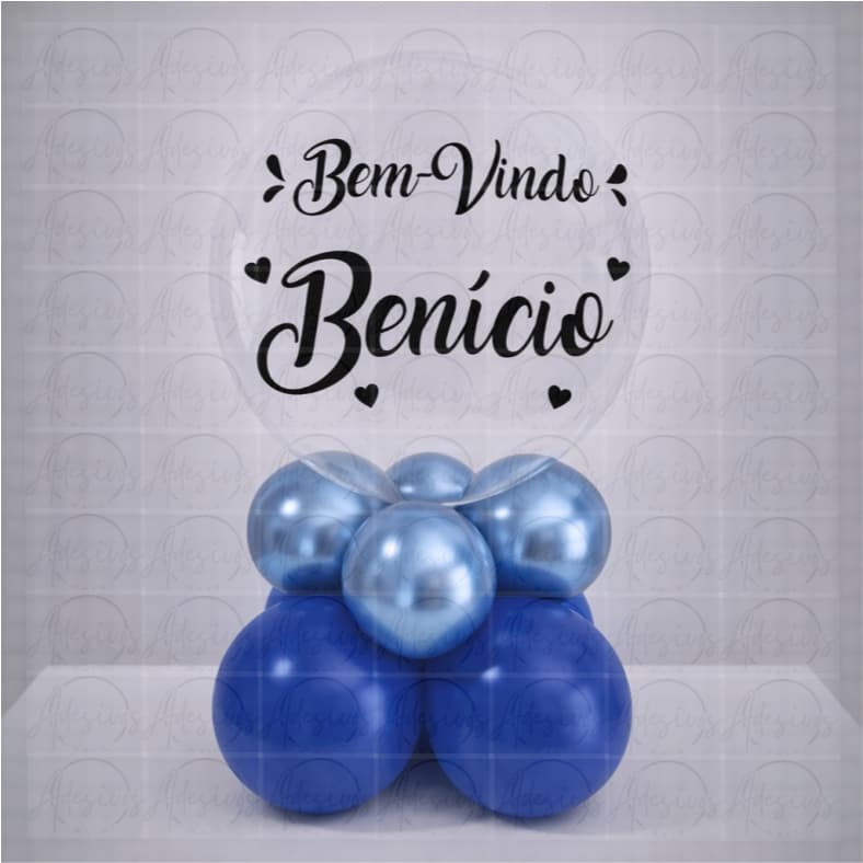 Kit Balão Bubble 24″ (60 cm) com Adesivo Vinil Personalizado – Decoração Impactante e Moderna