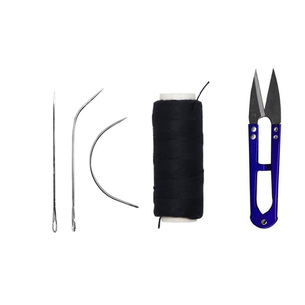 Kit Entrelace 1 Linha 10 Metros + 3 Agulhas Para Mega Hair + TESOURA ARREMATE