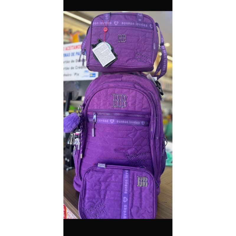BRASILIA 2026  Kit Mochila De Rodinhas Com Lancheira Estojo Rebecca Bonbon ENVIO DE BRASILIA RAPIDO