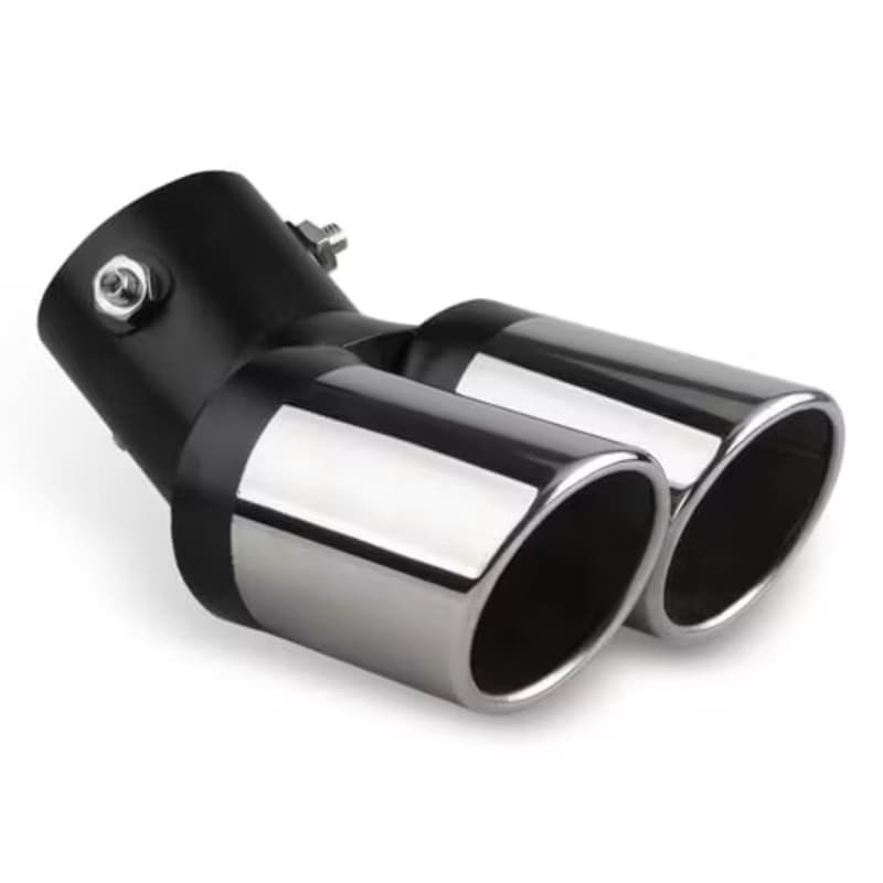 Universal Saída Dupla Ponta de Escape Aço Inoxidável Auto Silenciador do Carro