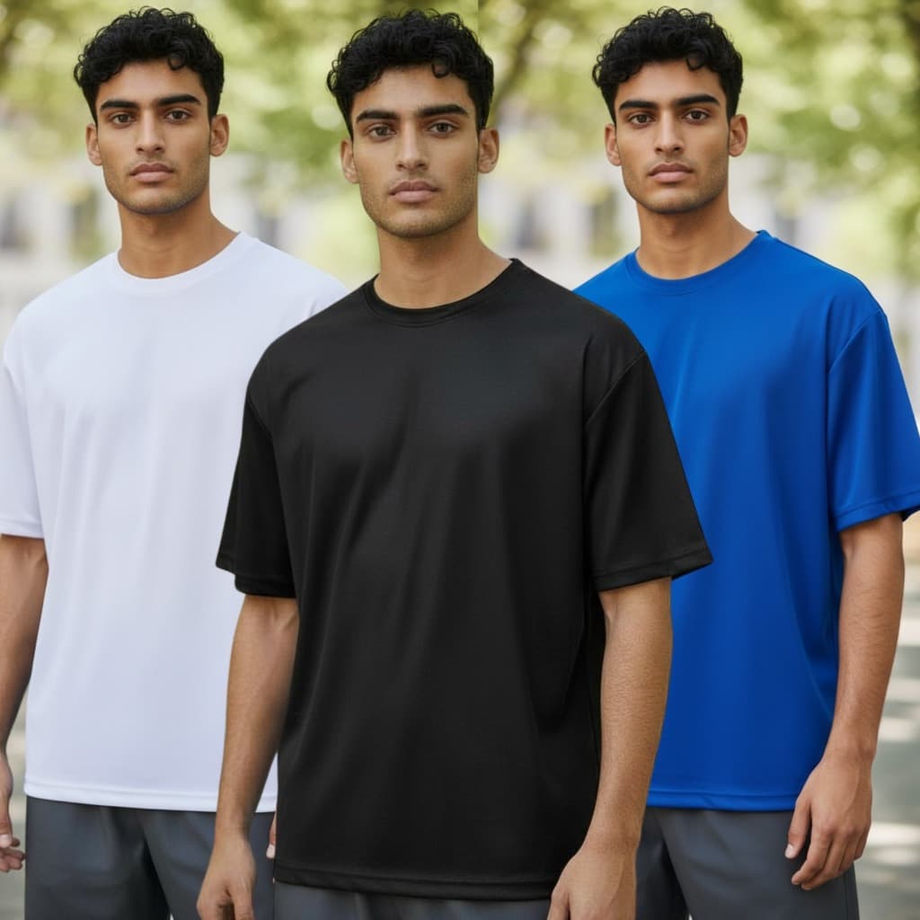 Kit 3 Camisetas Masculinas Dry Fit para Academia e Treino – avaliação alta e ótimo ajuste, bom para treinos intensos.