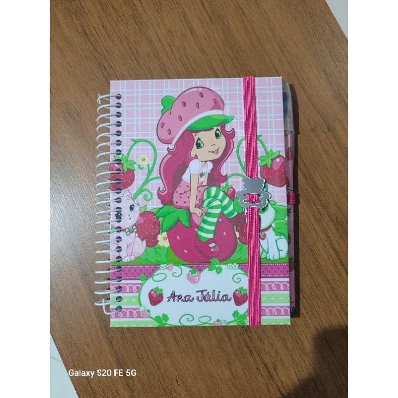Caderno Moranguinho personalizado