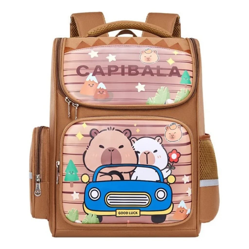 Mochila Capivara Escolar Kawaii Infantil Criança Passeio