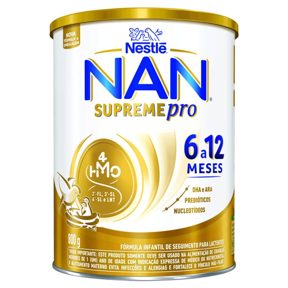 Fórmula Infantil NAN Supreme Pro de 6 a 12 meses 800g