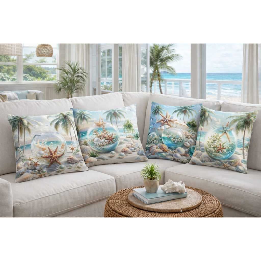 KIT 4 CAPAS DE ALMOFADAS 45X45 DECORATIVA 3D PREMIUM COM ZIPER