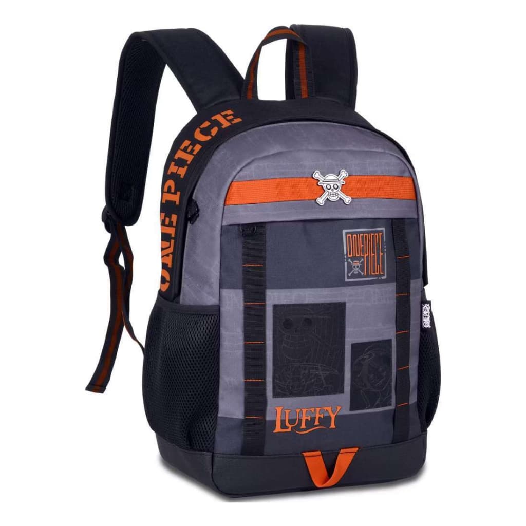 Mochila de Costas Oficial One Piece Preta Escolar Masculina 18″  OP25105