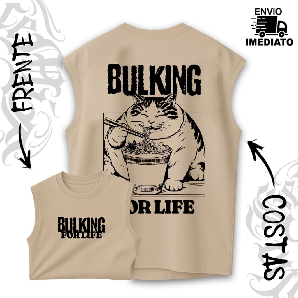 Regata Machão Oversized Academia ''BULKING FORLIFE'' Qualidade Premium 2026 Envio Imediato - 58