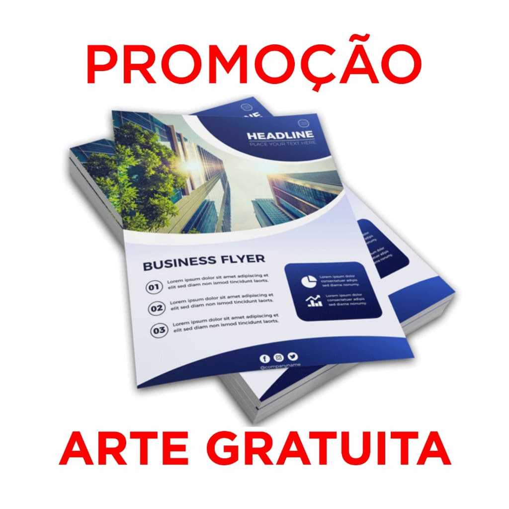 Panfletos / Flyers Personalizados 10x14cm couche 90g / arte gratuita e envio rápido