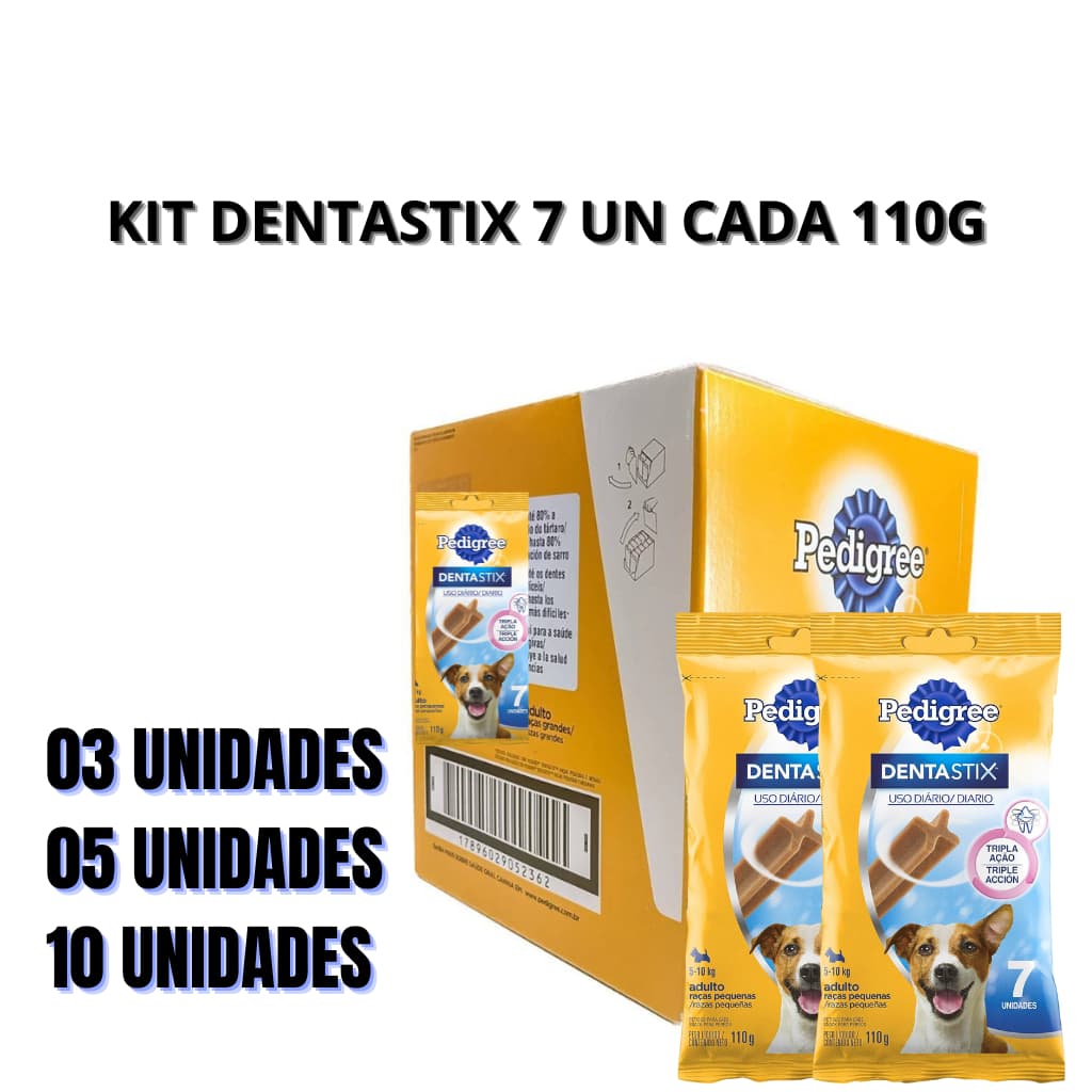 DENTASTIX RAÇAS PEQUENAS 110G KIT 03/05/10 PACOTES COM 7 UN CD