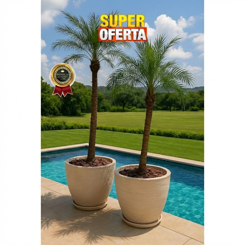 vaso de polietileno para arvores jabuticabeira Palmeiras plantas  flor frutíferas Bojo Escovado Com Prato GG 51x42