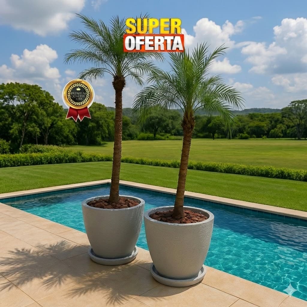 Vaso de polietileno para arvores jabuticabeira Palmeiras plantas flor frutíferas Bojo Escovado GRANDE 51x42 com prato