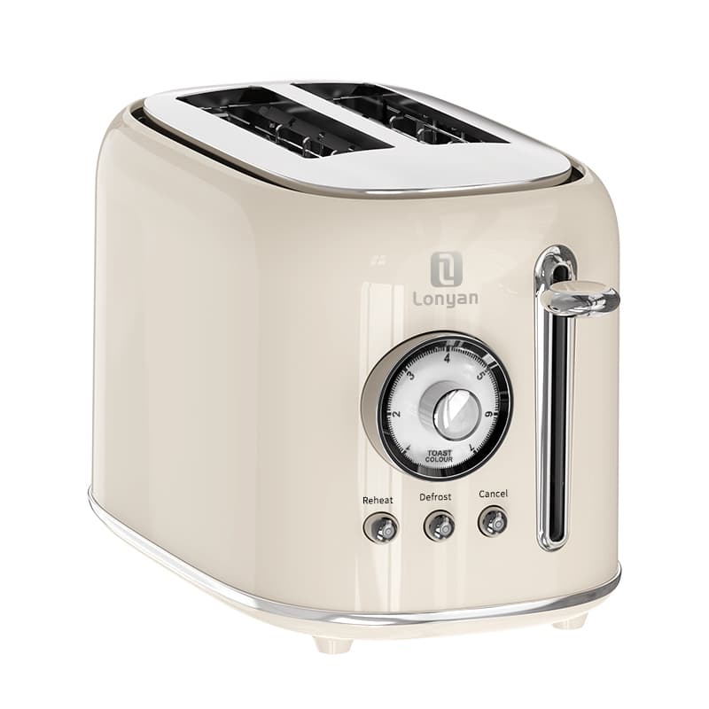 Torradeira De Pão Elétrica 220V 800W 2 Fatias Inox 7 Níveis Descongelar Aquecer Para Lanche Da Manhã Apartamento Pequeno