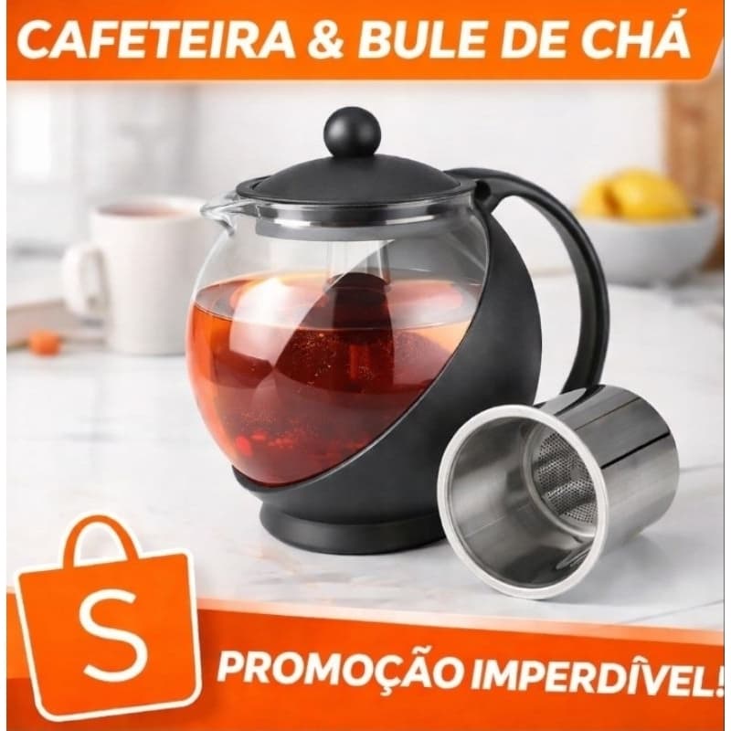 ☕ Cafeteira e Bule de Chá 750ml com Filtro Inox – Coffee & Tea Pot 🍃