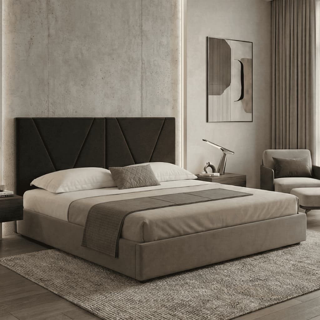 Cabeceira de Cama Box Painel Casal 1,40 cm Quarto Nobre Moviano Tecido Veludo Cores