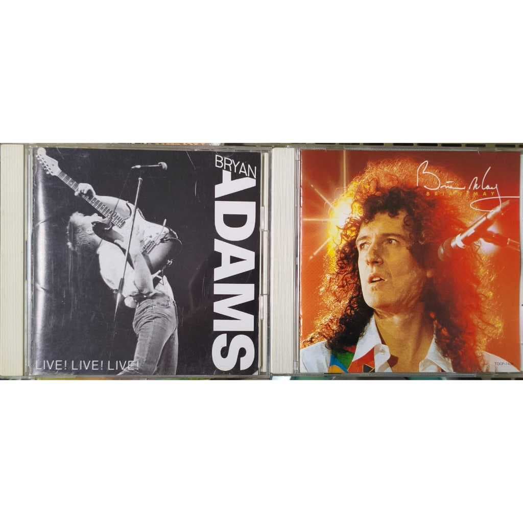 KIT 2 CDs BRYAN ADAMS – IMPORTADOS – COLECIONADOR  Live! Live! Live! + Brian May – Álbum Solo