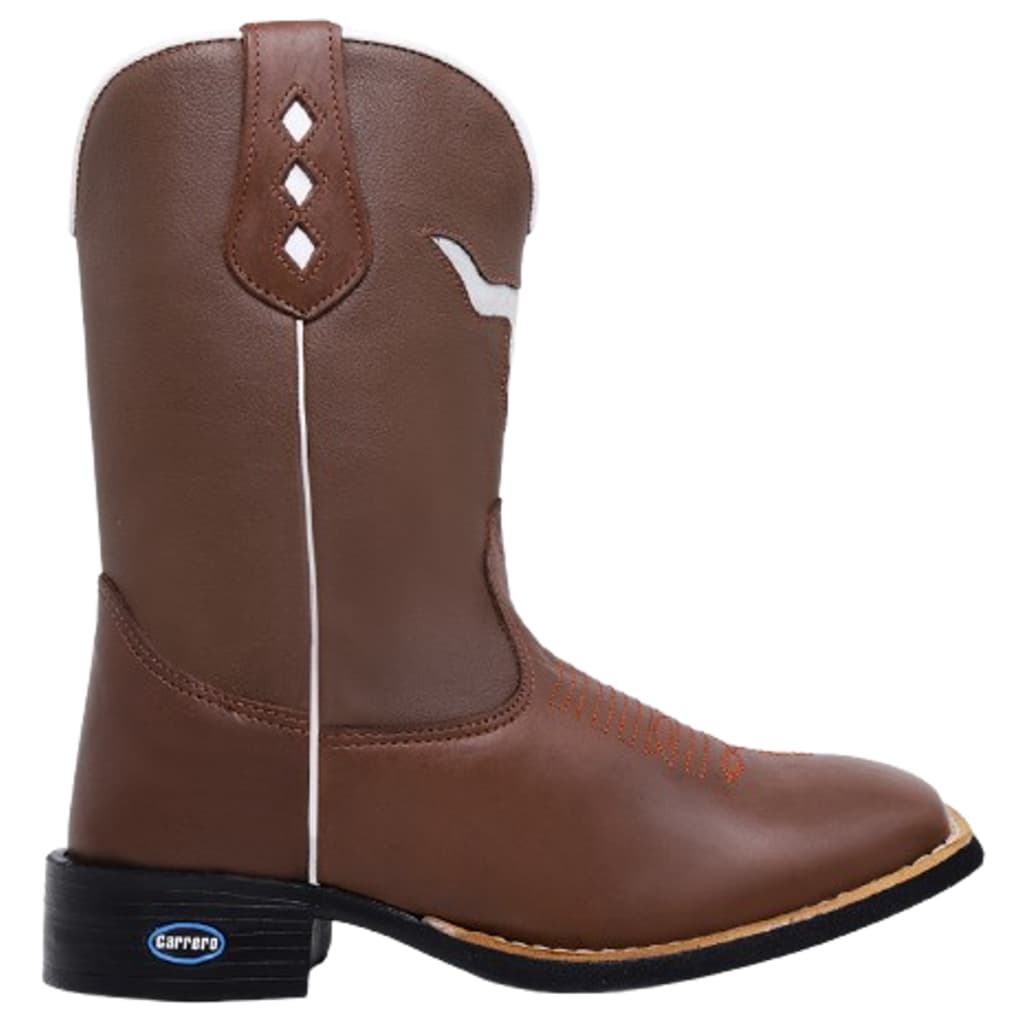 Bota Texana Masculina Country Em Couro Cara de Boi