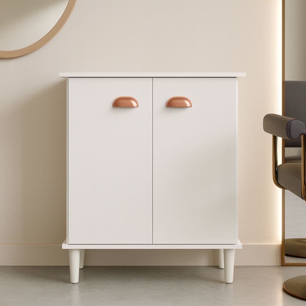 Aparador Com 2 Portas - Design Retro com Puxadores