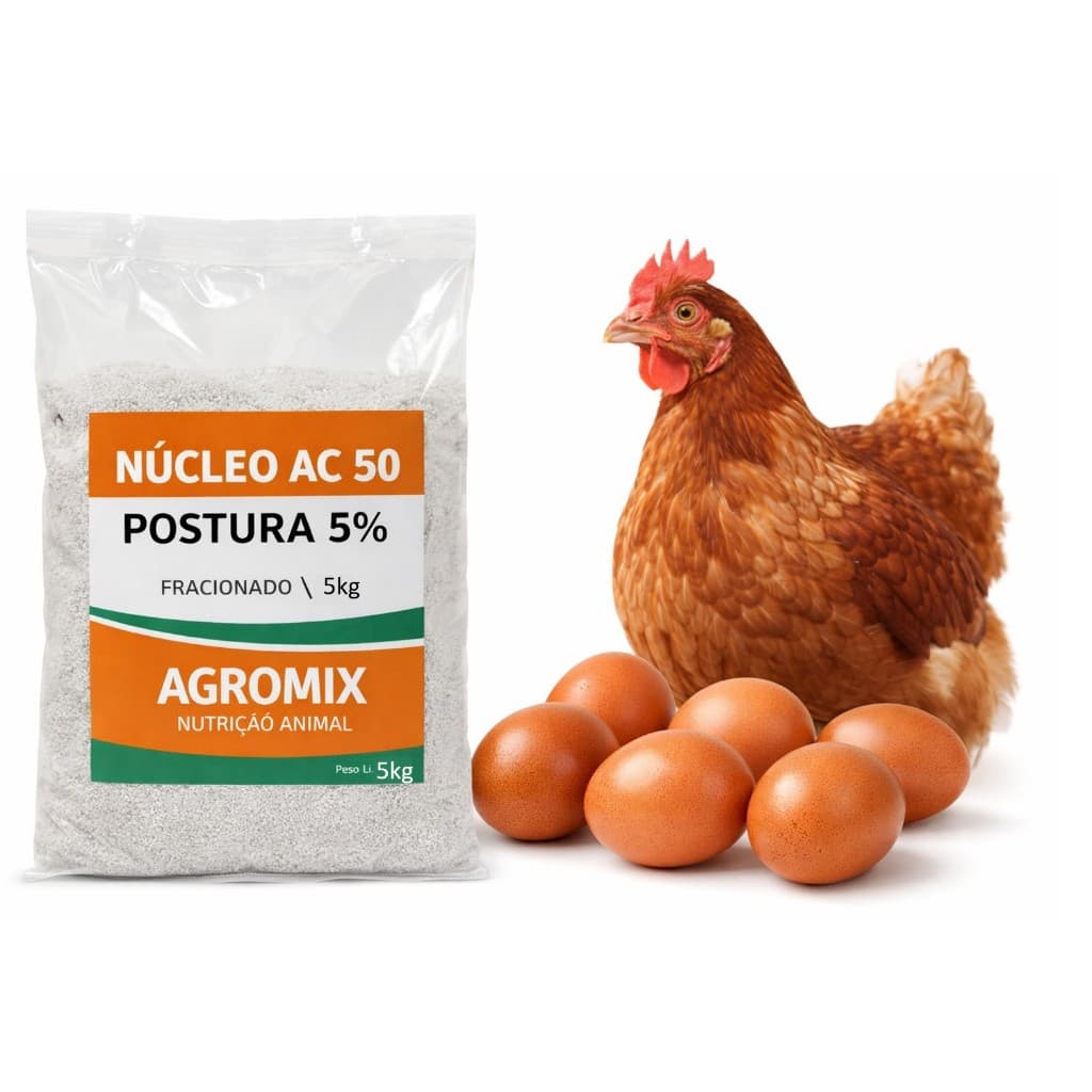 Núcleo Postura Alta Produção de Ovos Completo para Galinhas Poedeiras 5kg Fracionado Ovos e Casca Forte –  Original