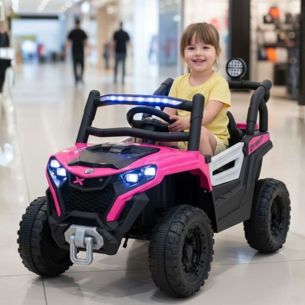 Mini Carro Jipe Jipinho Elétrico Infantil UTV Trilha com Controle Remoto Luzes LED e Som Até 30kg