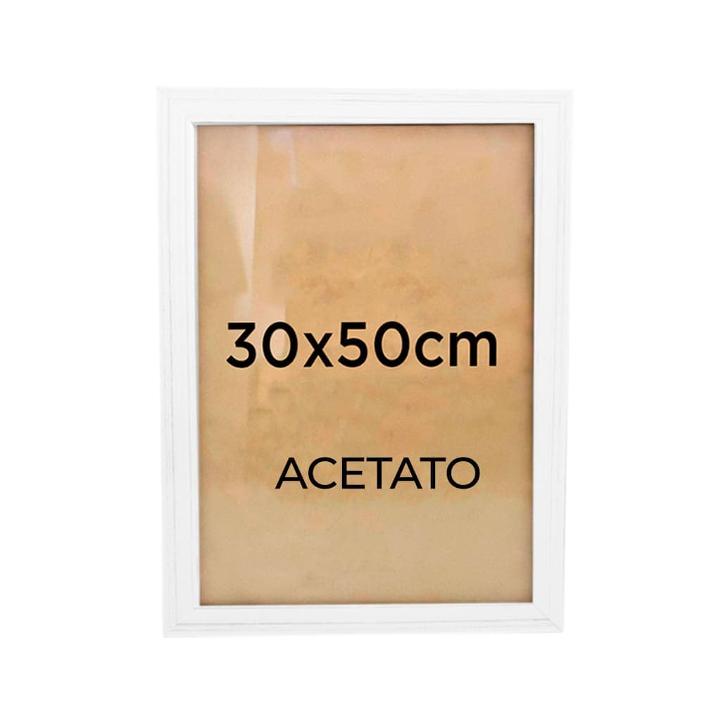 Moldura Para Quadro Decorativo 30X50cm Com Acetato - Várias Cores Moldura Para Quadro Decorativo 30X50cm Com Acetato - V