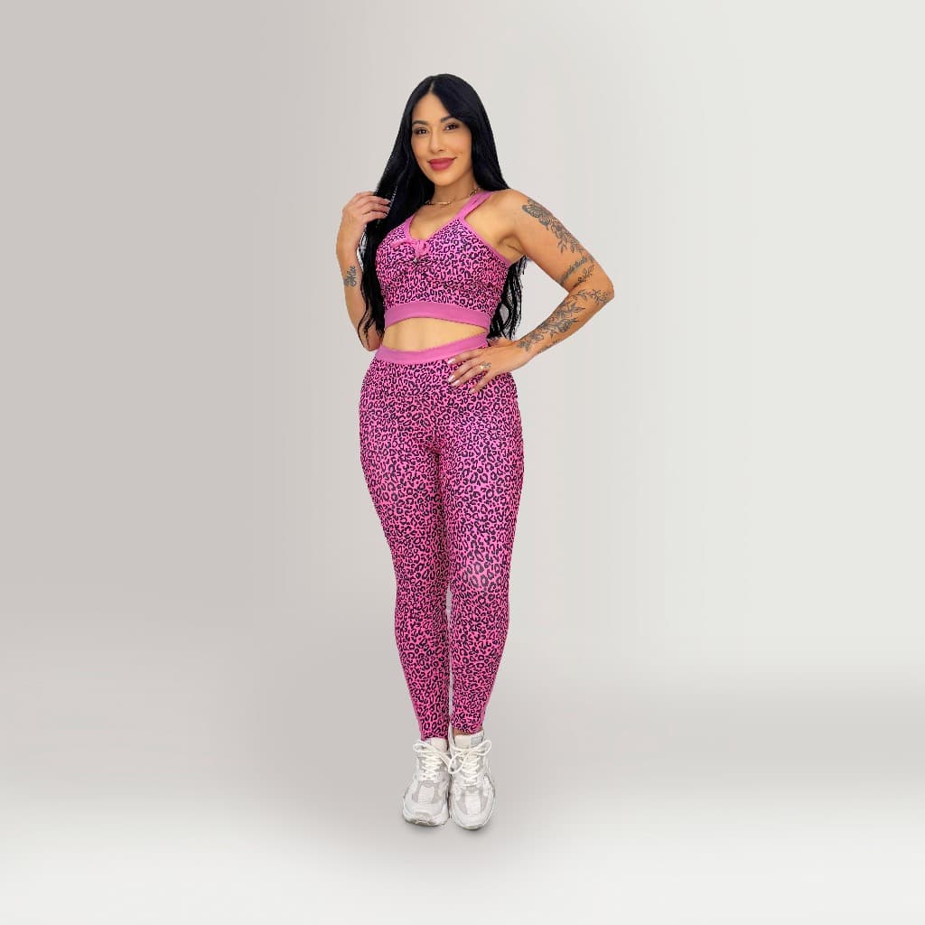 Conjunto Feminino Academia Fitness Top e Calça para Treino Arsenall Fitness