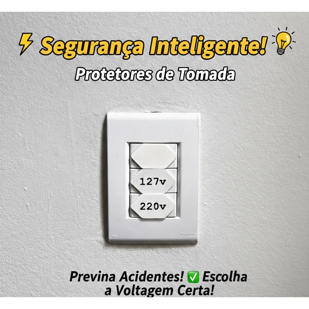 Protetor de Tomada | Kit Protetor de Tomada | Tampa Bebê Segurança Contra Choque Elétrico