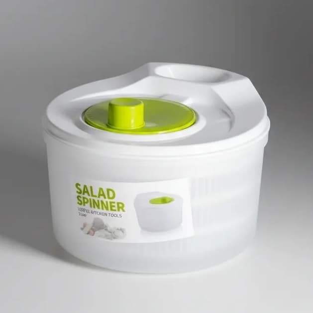 Centrifuga Seca Salada Manual 3 Litros Com Cesto Escorredor Cozinha Secagem Rapida