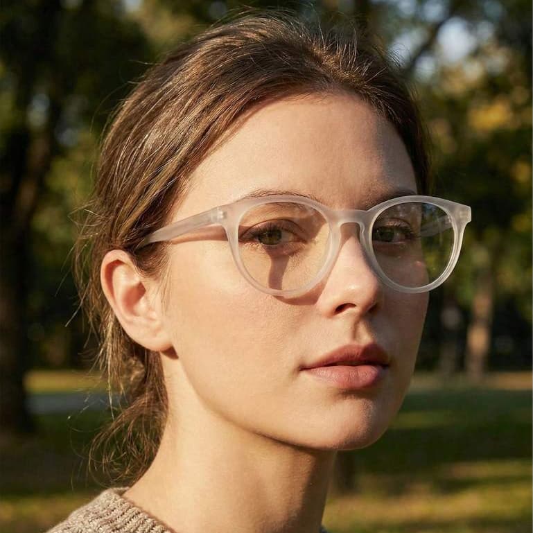 Armação de Óculos Acetato Retrô Redondo Vintage Unissex Moda