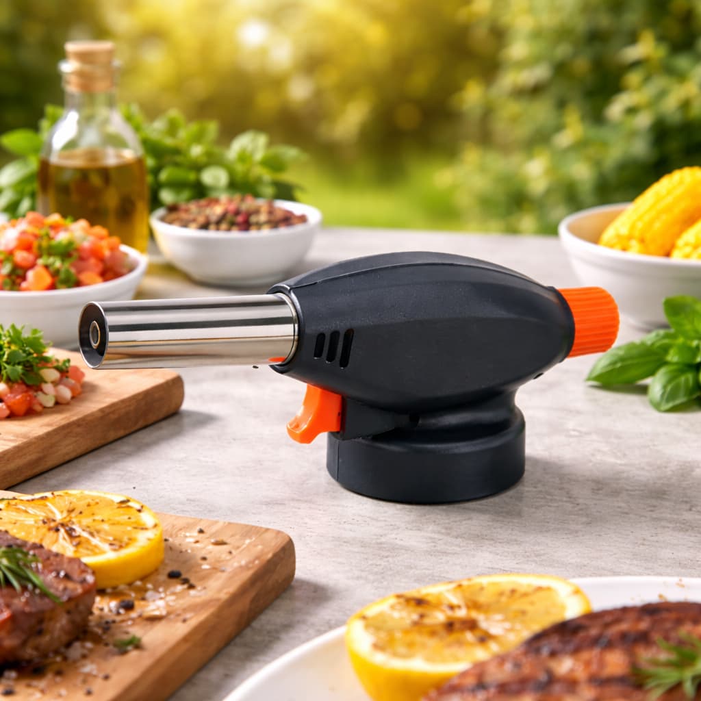 Maçarico Culinário Portátil Gourmet Multiuso com Regulador Profissional - Envio Imediato