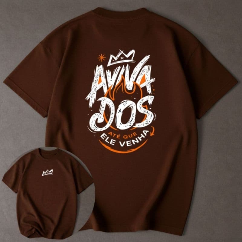 Camiseta Camisa Blusa Unissex Avivados Até Que Ele Venha Moda Cristã Religiosa Igreja Gospel Evangélica Fé 100% Algodão