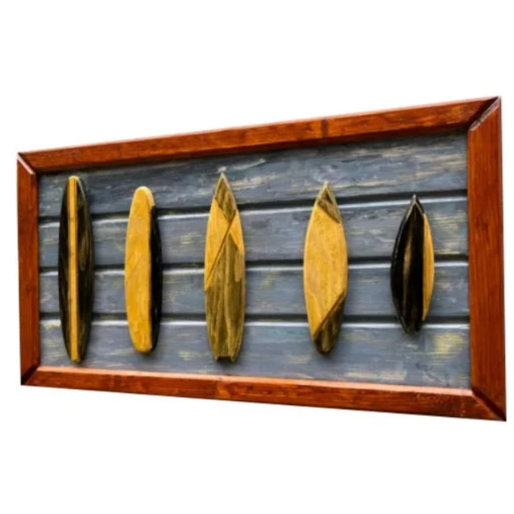 quadro de parede decoraçao surf praia de madeira