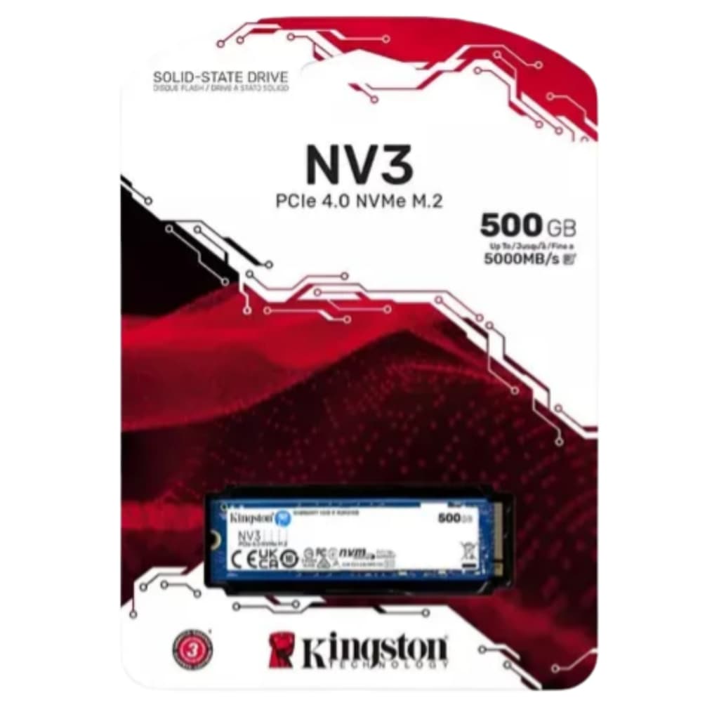 SSD M.2 NVMe Kingston 500GB NV3 – Alta Velocidade e Desempenho