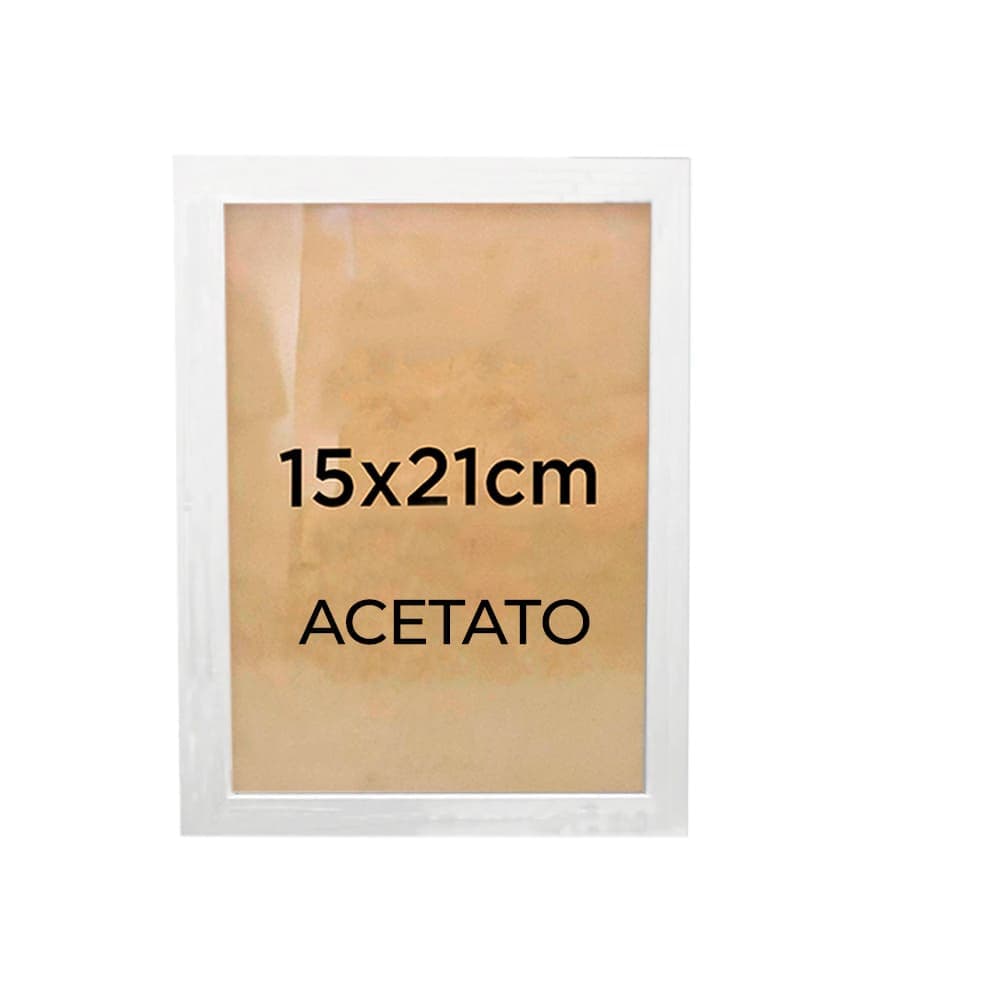 Moldura Para Quadro Decorativo A5 15x21cm Com Acetato - Várias Cores