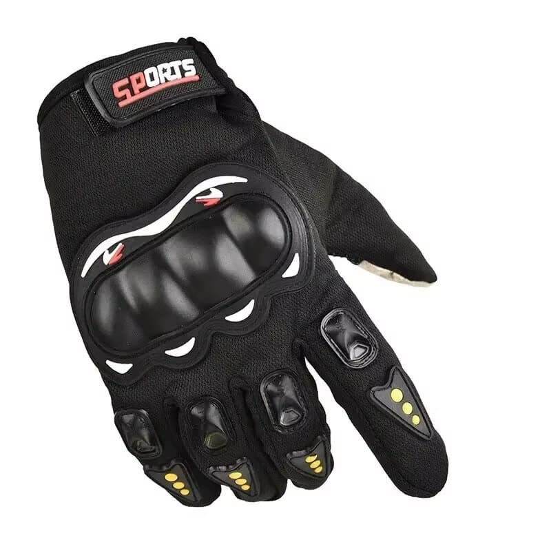 Luvas Motociclistas Pretas XL com Proteção e Ventilação