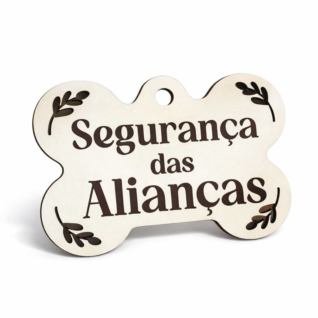Placa MDF Decorativo Para Casamento Segurança Da Aliança 15x10 cm