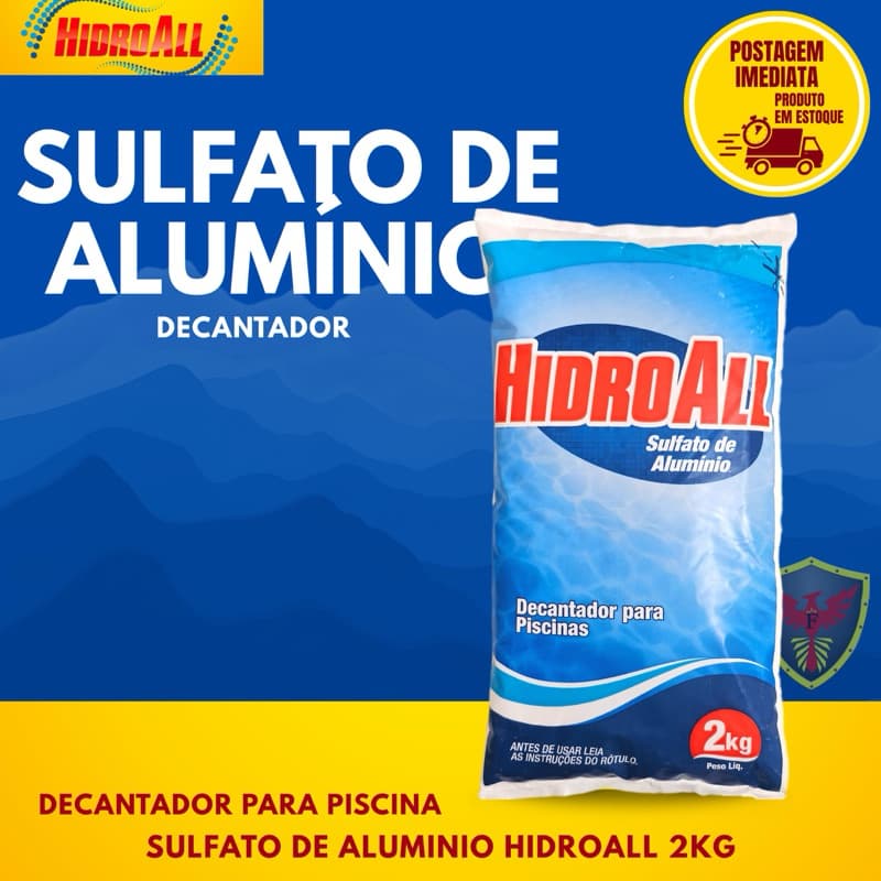 Sulfato de Alumínio Hidroall 2kg – Decantador e Clarificante para Piscinas