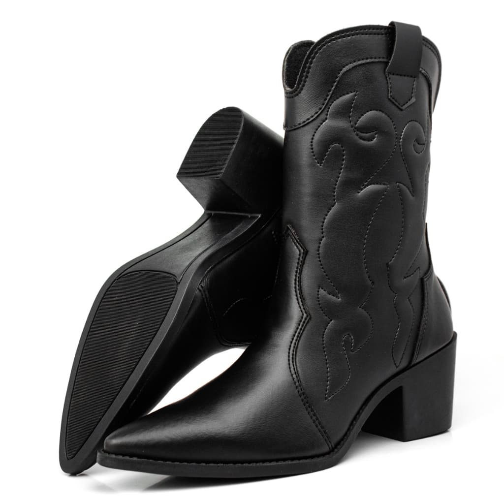 Bota Coturno Texana Feminino Confortável Estilosa Solado Emborrachado Antiderrapante Promocional