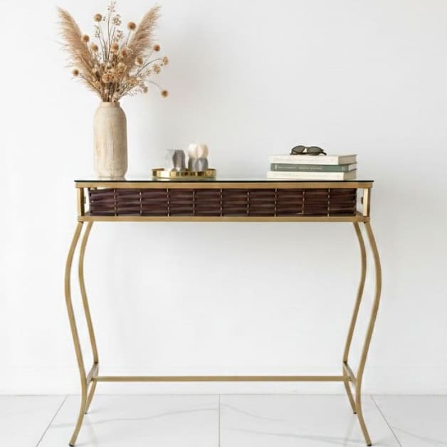 Aparador Para Sala Dourado Coffe