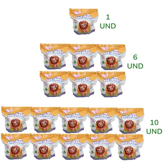 1, 6 ou 10 Refis do Lenço umedecido com 450 unid - Higiene da pele, suave fragrância - Joe Baby