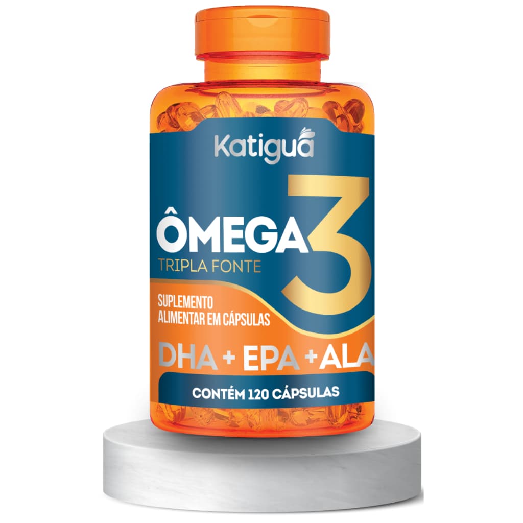 Ômega 3 Tripla Fonte Katiguá 1000mg 120 Cápsulas EPA DHA ALA