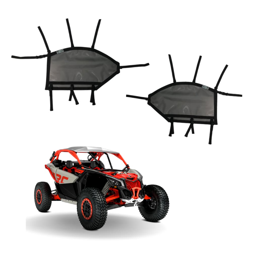 Kit Tela Rede Porta Traseira Proteção Par Canam Maverick Utv X3 Max Protetor Pra Braço Trançada Ventilação Off Road