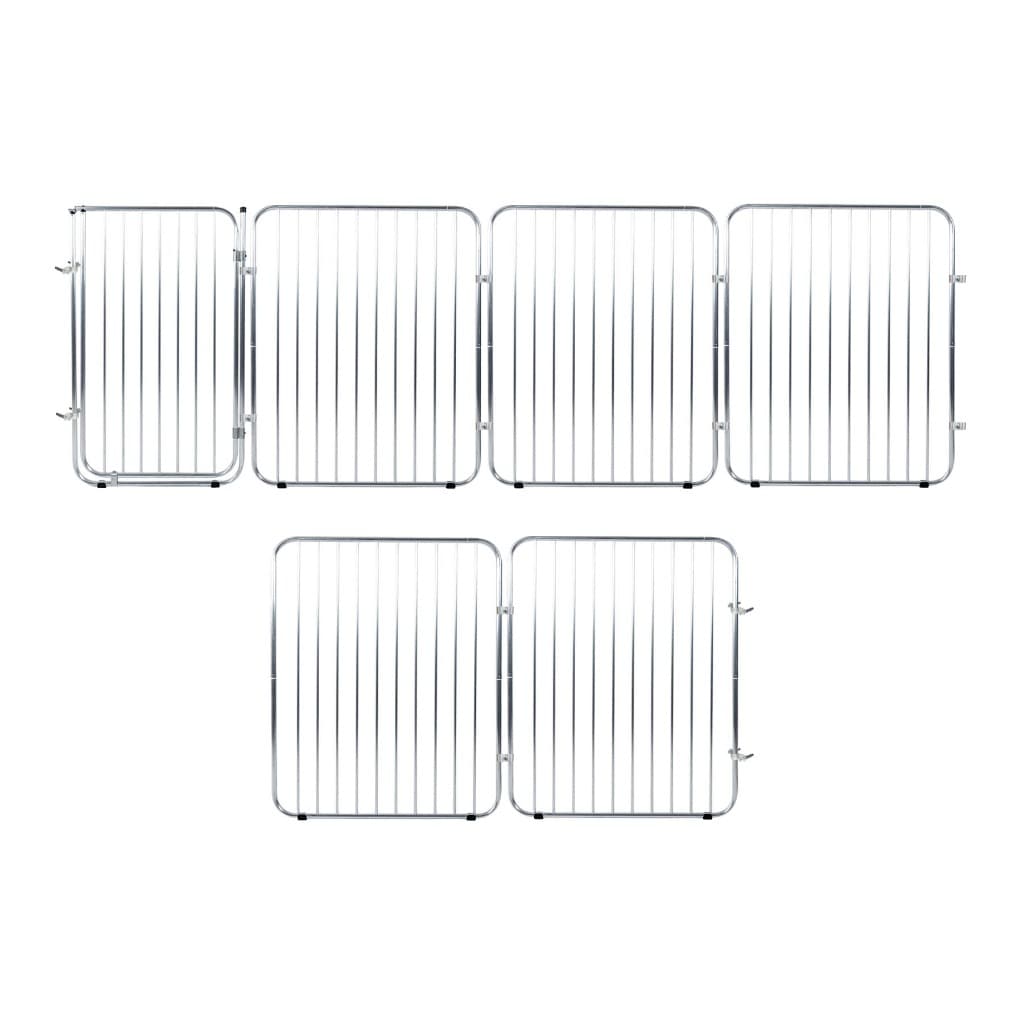 Cercadinho Pet Alto Portão Grade Alumínio 5 Mod 90x68cm Alcance Máximo Linear 4,03m